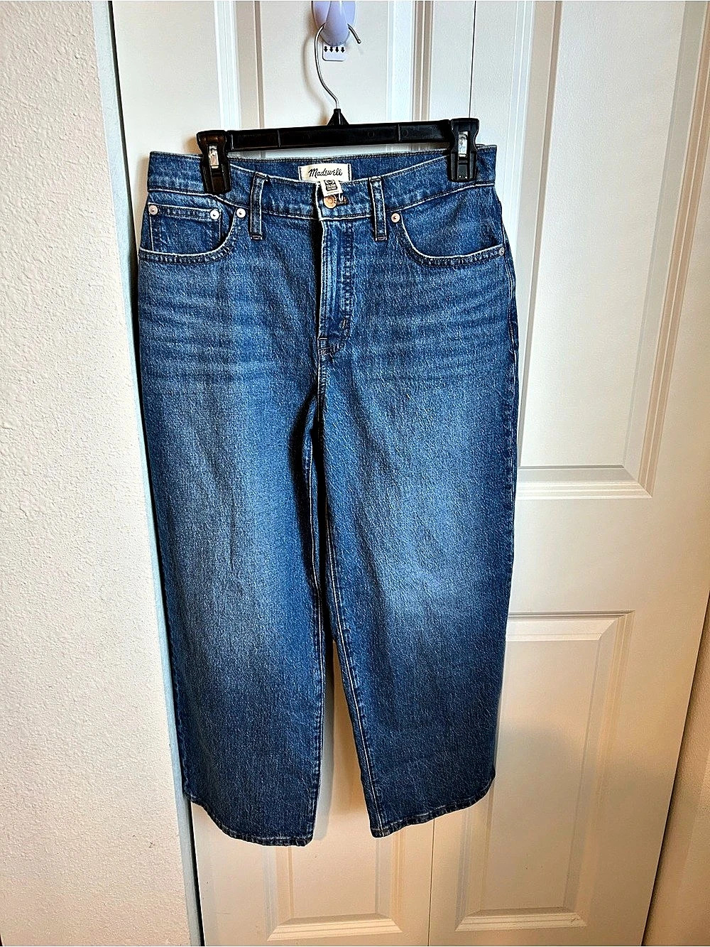 Madewell The Perfect Vintage Wide-Leg Crop Jean Wide-Leg Cropped Jeans Blue